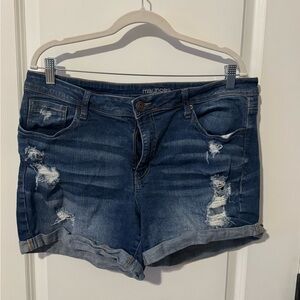 Maurices Dark Blue Ripped Jeans